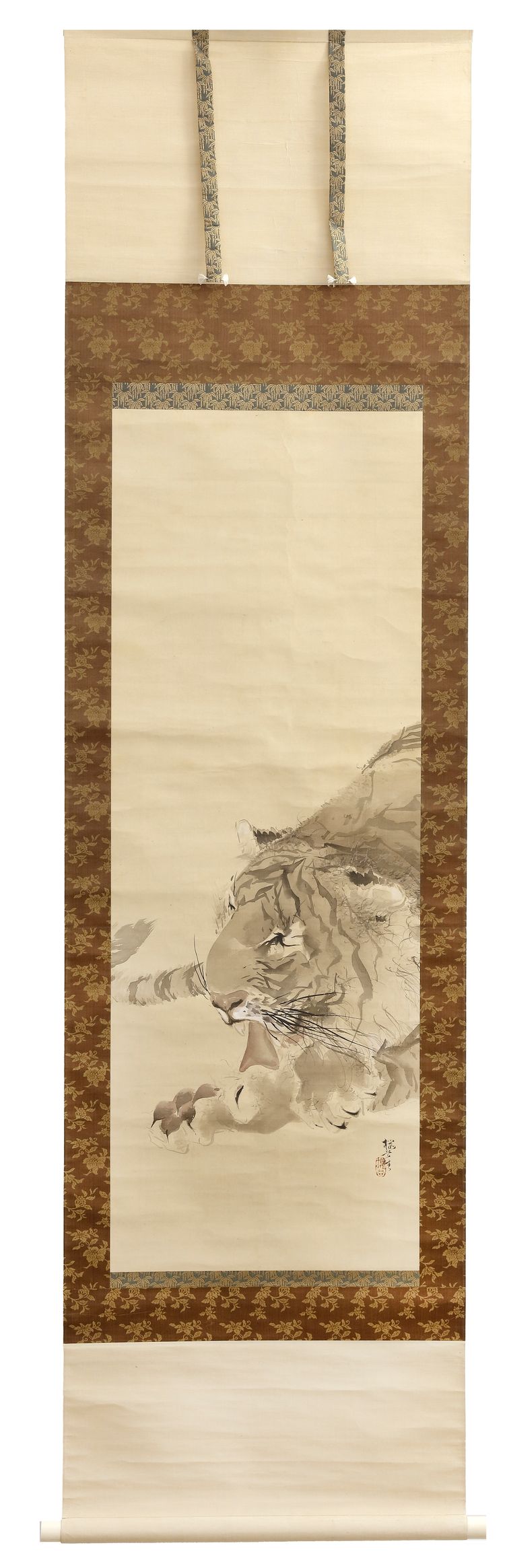A SCROLL DEPICTING A TIGER, KONOSHIMA OKOKU 木島 桜谷 (1877-1939)