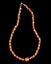 A BANDED AGATE & CARNELIAN BEAD NECKLACE