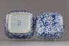 A LARGE CHINESE BLUE AND WHITE 'DRAGON' BOX AND COVER
