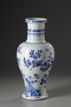 A Chinese blue and white 'flower and butterfly' vase