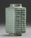 A CHINESE GUAN-TYPE CONG VASE, QING DYNASTY (1644-1912)