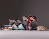 Seven pairs of silk  Chinese shoes