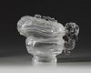 A Chinese rock crystal yi and cover