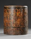 A RASULID LACQUER WOODEN BOX, YEMEN, 14TH CENTURY