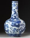 A  CHINESE BLUE AND WHITE BOTTLE VASE, 19TH-20TH CENTURY