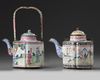 Two canton enamelled teapots