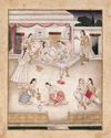 A ZENANA SCENE DECCAN, BIJAPUR SCHOOL, 19TH CENTURY