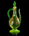 A BOHEMIAN GLASS ROSEWATER EWER, MADE FOR THE ISLAMIC MARKET, EARLY 19TH CENTURY