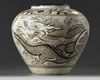 A large Chinese Cizhou-style 'dragon and phoenix' jar