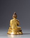 A gilt Chinese bronze buddha