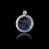 A GLASS AMULET MOUNTED IN A SILVER FRAME GLASS 2ND-1ST CENTURY BC, SILVER FRAME 2ND CENTURY AD