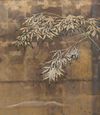 A TALL JAPANESE SCREEN DEPICTING A WINTER SCENE, LATE EDO PERIOD (FIRST HALF 19TH CENTURY)