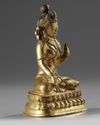 A Gilt Chinese figure of Bodhisttva