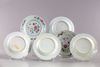 Six Chinese famille rose dishes