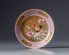 A small Chinese famille rose dish