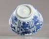 A Chinese blue and white 'kraak' porcelain bowl