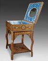 A SYRIAN TABLE BOX IN PRECIOUS WOOD MARQUETRY AND MOTHER-OF-PEARL INLAY, CIRCA 1880