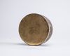 A Chinese bronze 'Immortals' round box and cover
