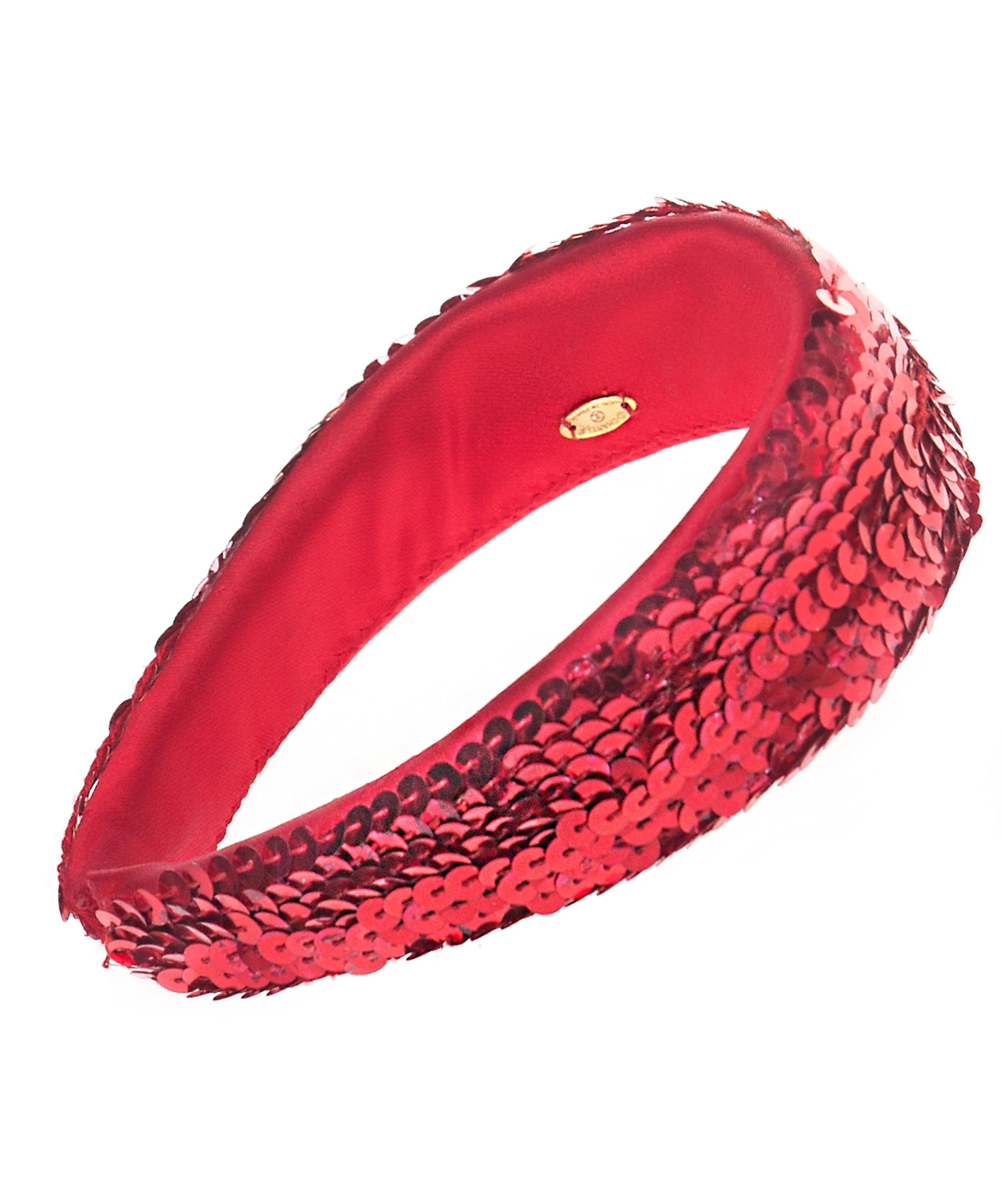 Chanel Red Headband CHANEL CC Coco Mark Headband Hairband Tweed Women main image 4
