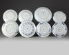 A group of eight Chinese blue and white dishes