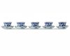 FIVE CHINESE BLUE AND WHITE CUPS AND ELEVEN SAUCERS, 19TH CENTURY