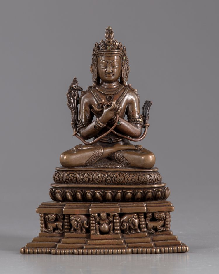 A Nepalese bronze figure of Vairocana