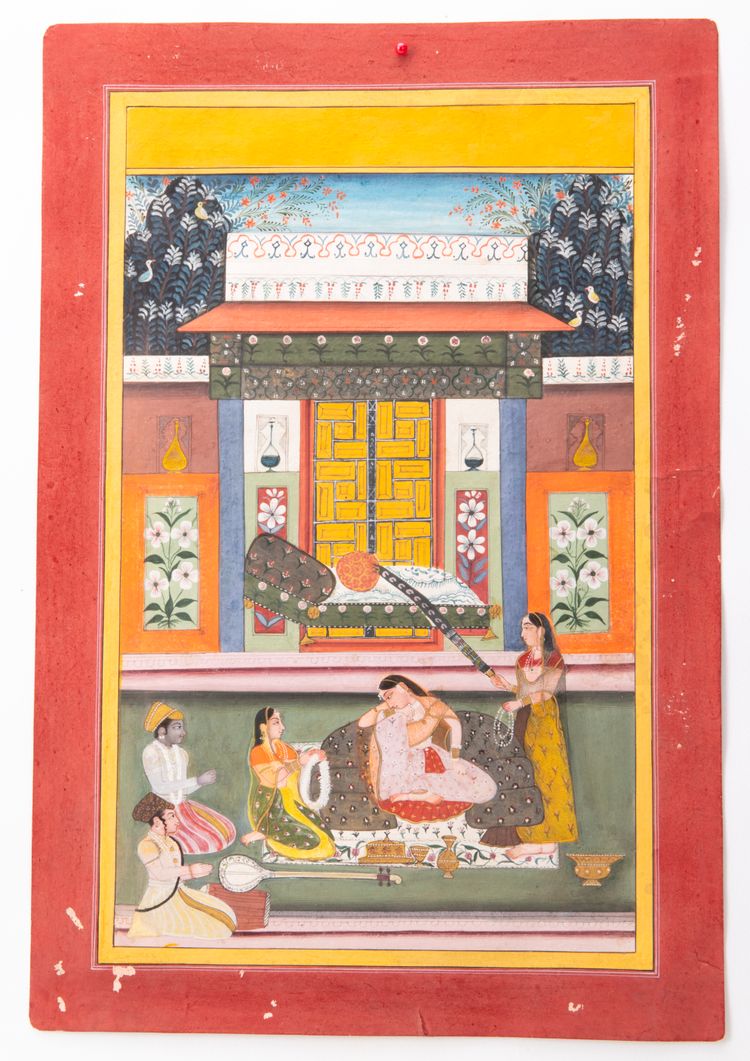 AN ILLUSTRATION TO A RAGAMALA SERIES, DIPAK RAGA, AMBER, RAJASTHAN, CIRCA 1700