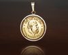 A DUTCH 'TEN GUILDER' WILLEM III COIN SET IN A 14 CARAT GOLD PENDANT