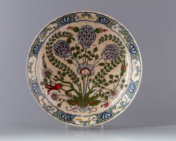 A Japanese satsuma Iznik style  charger
