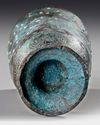 A BRONZE AND TURQUOISE CUP, CHINA, HAN DYNASTY, (206 BC– 220 AD)