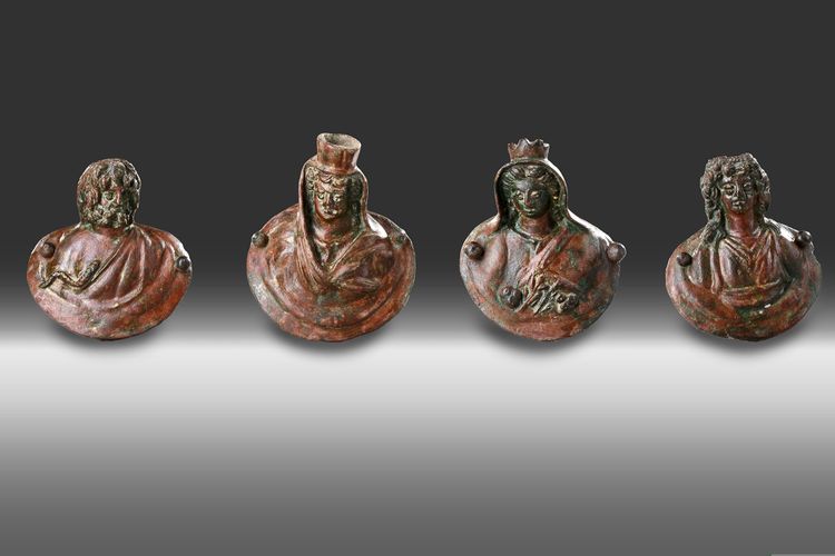 FOUR ROMAN BRONZE APPLIQUES, 1ST-2ND CENTURY AD
