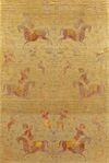 A SAFAVID SILK AND VELVET EMBROIDERED PANEL,17TH CENTURY