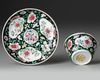 CHINESE FAMILLE ROSE CUP AND SAUCER, 18TH CENTURY