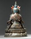 A large Chinese gilt-lacquered bronze Avalokitesvara