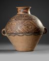 A CHINESE PAINTED POTTERY JAR, NEOLITHIC PERIOD, BANSHAN CULTURE GANSU PROVINCE, 3RD CENTURY OR LATER