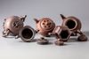 A group of five Chinese Yixing teapots