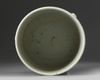 A large Chinese blue and white 'Hundred Boys' brush pot, bitong