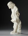 AN ALABASTER SCULPTURE OF A LITTLE GIRL, ART NOUVEAU PERIOD, 1900