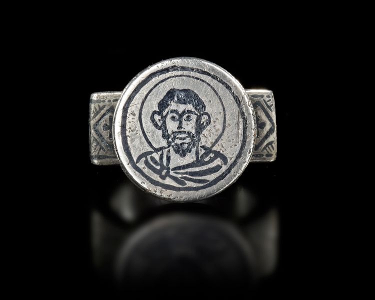 A SILVER RING, BYZANTINE, 6TH-7TH CENTURY AD