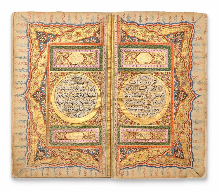 AN ILLUMINATED OTTOMAN QURAN, WRITTEN BY THE SCRIBE WALI AL-HAMEDI, STUDENT OF HAFIZ MUSTAFA VEHBI, DATED 1334 AH/1915 AD