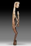 Asmat. Very large Asmat ancestor sculpture. Collected by Jac Hoogerbrugge in the 1960’s or 1970’s. Remnants of lime.