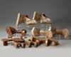 FIVE PAIR OF OTTOMAN HAMMAM SHOES, 19TH-20TH CENTURY