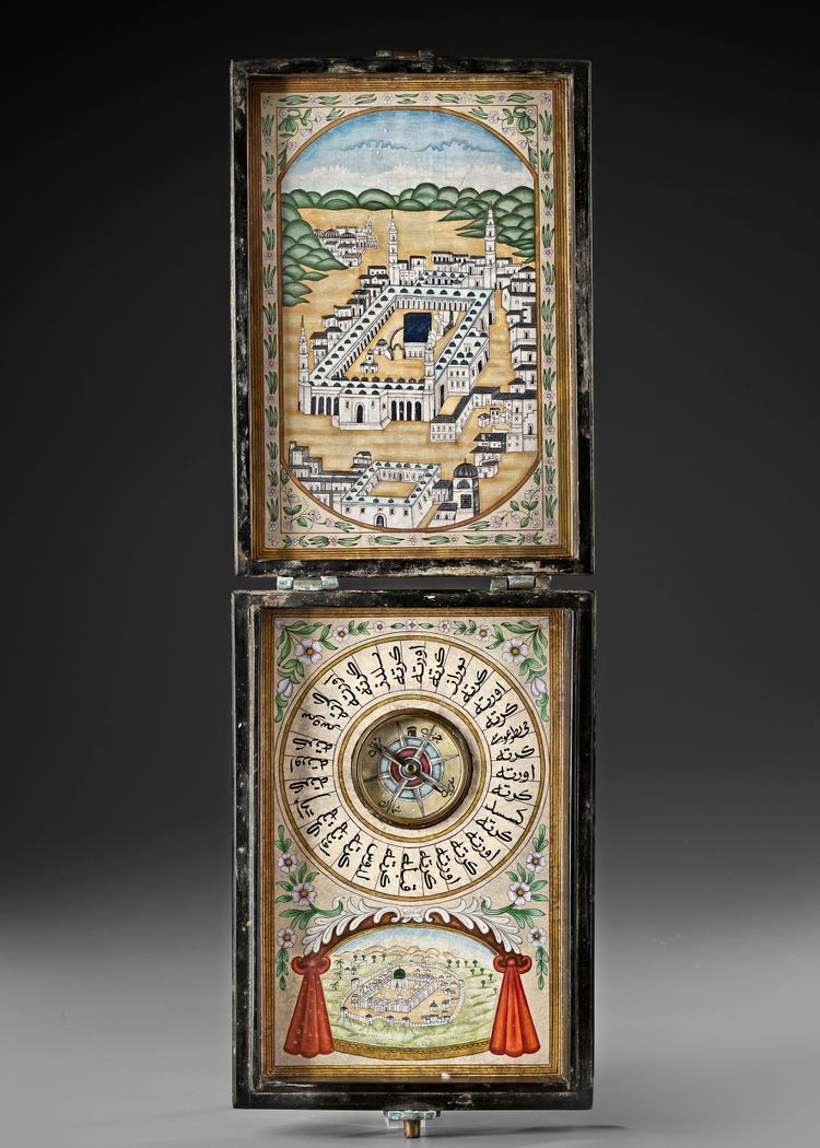 AN OTTOMAN COMPASS AND QIBLA INDICATOR, 19TH CENTURY