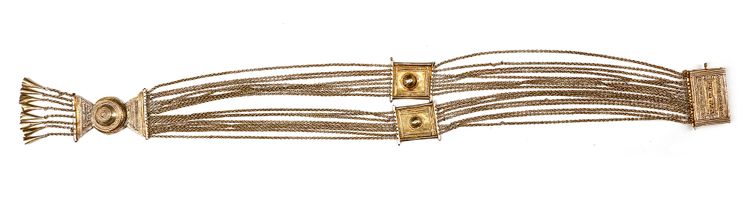 AN OTTOMAN SILVER BELT, 19TH CENTURY