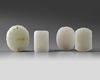 A group of four Chinese white jade plaques