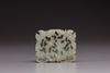 A pale celadon openwork jade plaque