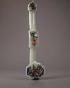 A Chinese hardstone-inlaid pale celadon jade ruyi sceptre