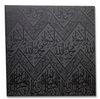 A MOUNTED EMBROIDERY PANEL BLACK KABAA KISWAH TEXTILE FRAGMENT, SAUDIA ARABIA, 20TH CENTURY