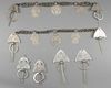 Three pairs of silver fibula's