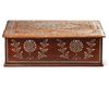 AN INDIAN BONE INLAID WOODEN WRITING BOX, 19TH-20TH CENTURY
